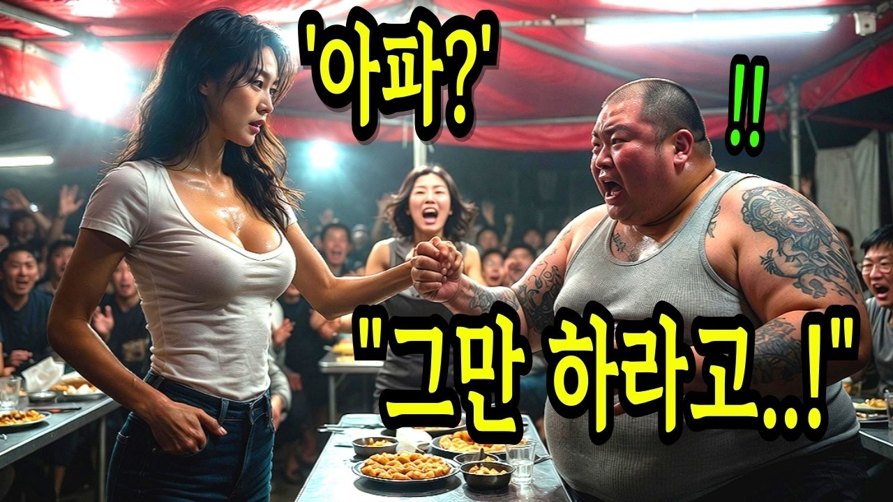 포차에서 조폭이 여성을 함부로 대하자, 옆에 있던 여군 특전사 중령 udt 특수부대 출신 707 특임대 인간병기의 참교육이 시작되는데