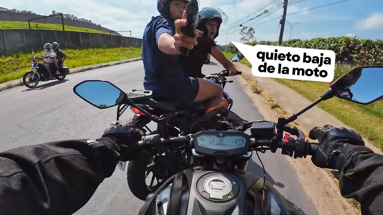 20 Intentos de ROBO en Moto: Cuando la Victima NO SE RINDE