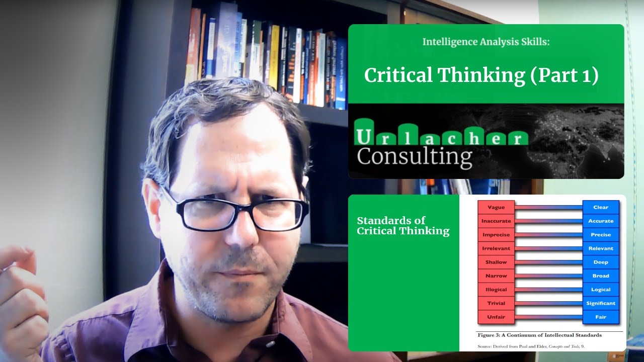 Intelligence Analysis Skills: Critical Thinking (Part 1 - Definitions and Standards)