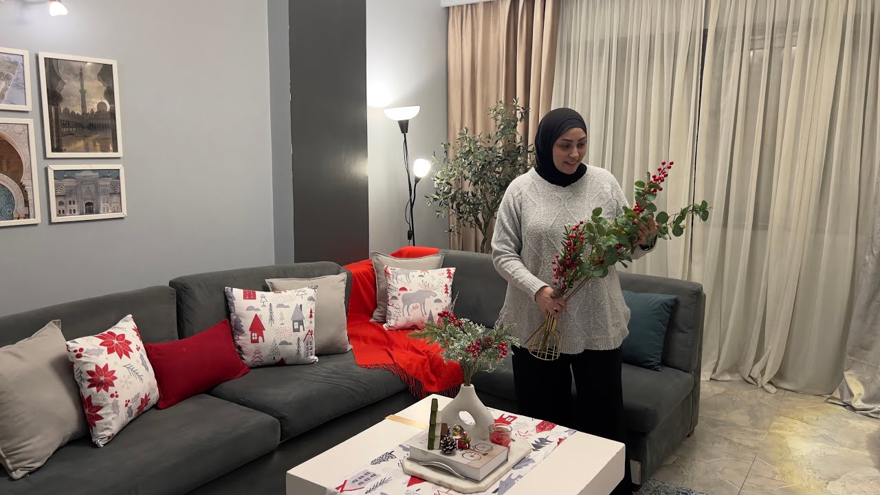 تجهيزات السنة الجديدة 🥳 تغير ديكور البيت وتغير التفسيه معاه 😍 استعدوا معايا 