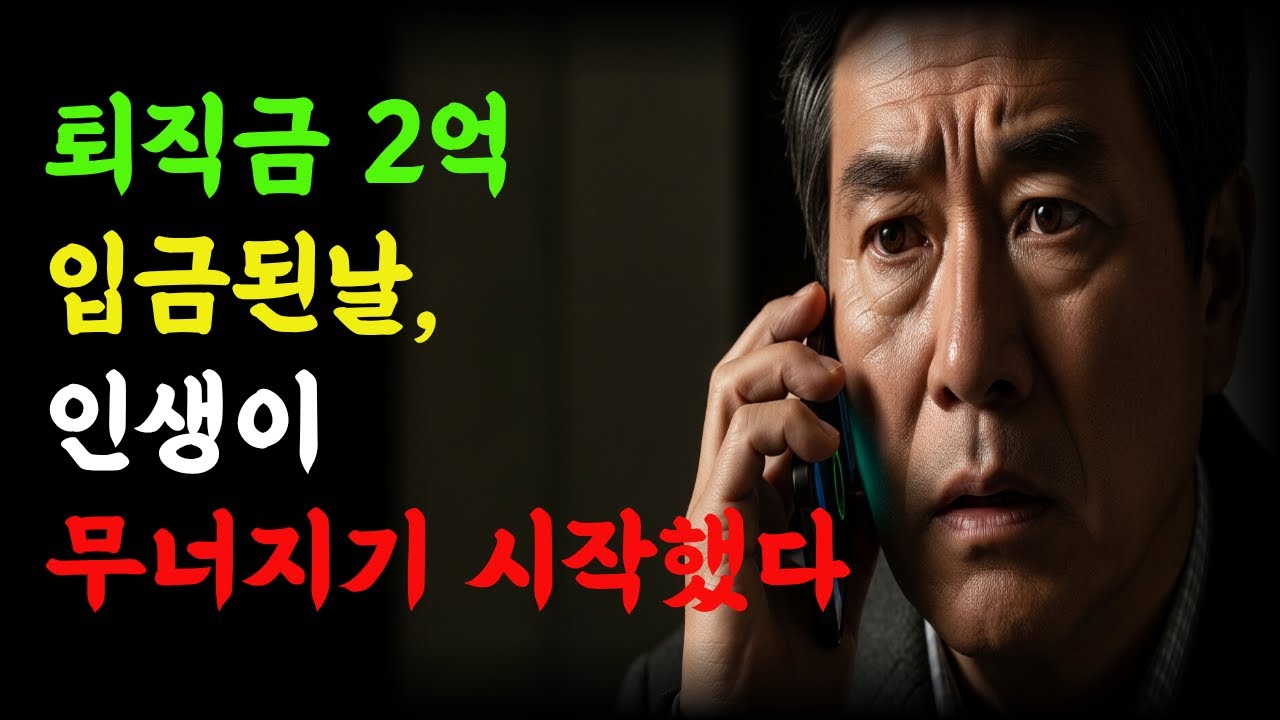 퇴직금 2억 입금된 날, 인생이 무너지기 시작했다 | 노후사연 | 감동사연 | 사연라디오 | 오디오북 | 실패사연  |  망한사연
