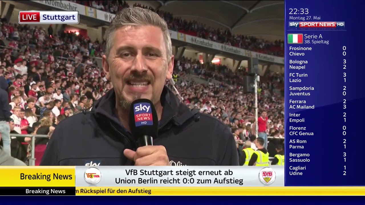 Union Berlin erreicht erstmals Bundesliga-Aufstieg / VfB steigt ab -  SSN live 27.05.19