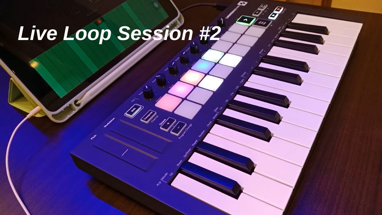 Novation Launchkey Mini MK3 with Groovebox on iPad Live Loop #2
