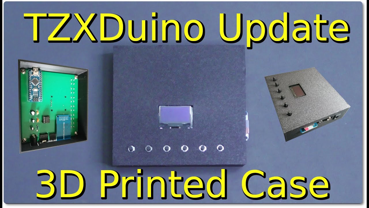 TZXduino / CASduino / Maxduino 3D printed case.  Quick update.