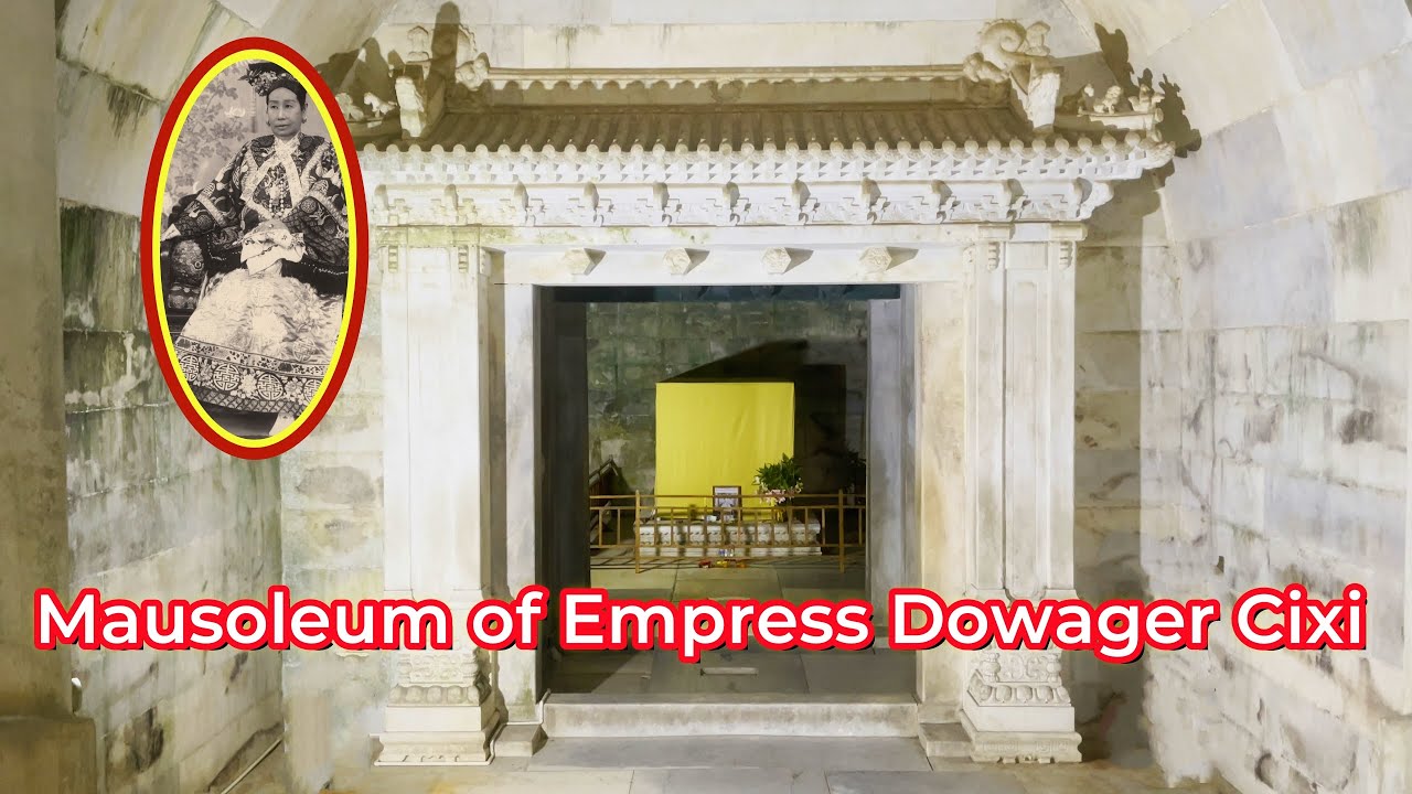 The mausoleum of Empress Dowager Cixi(慈禧太后) of the Qing Dynasty in China, looted by an army in 1928