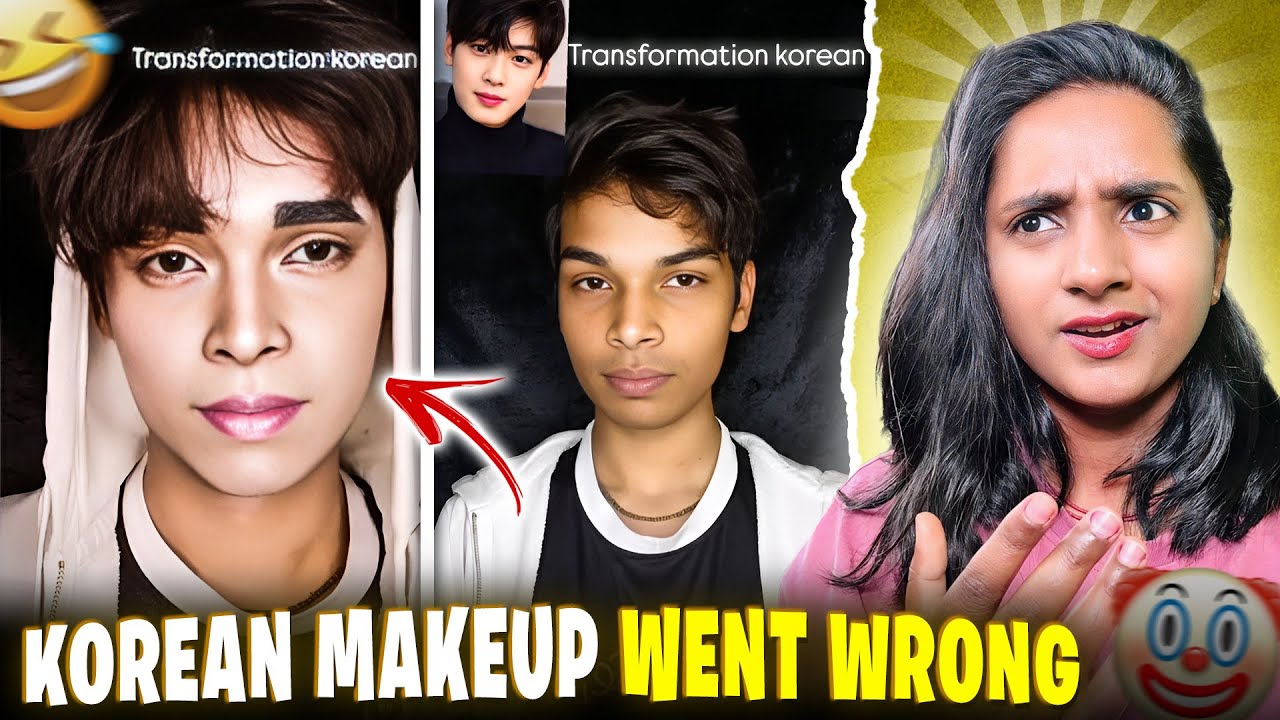 KOREAN BOY TRANSFORMATION 😱| Funny Makeup Fails