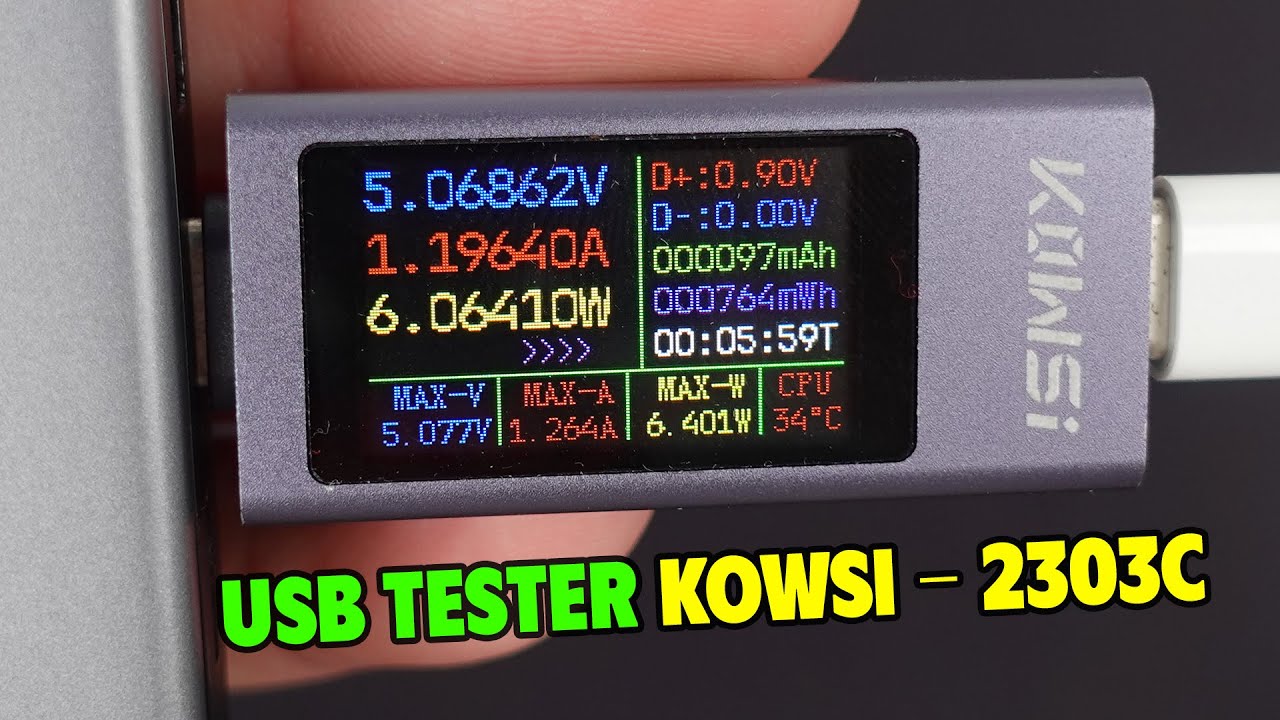 USB Tester KOWSI-2303C - Đo Công Suất, Dòng Điện, Điện Áp Cho Anh Em Sạc Thủ