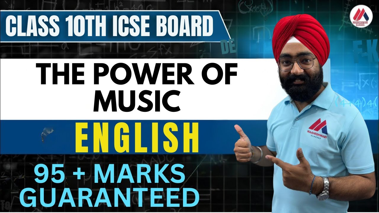 THE POWER OF MUSIC One shot | English Literature | ICSE Class 10 | Yash Maheshwari #yashsirkifauj