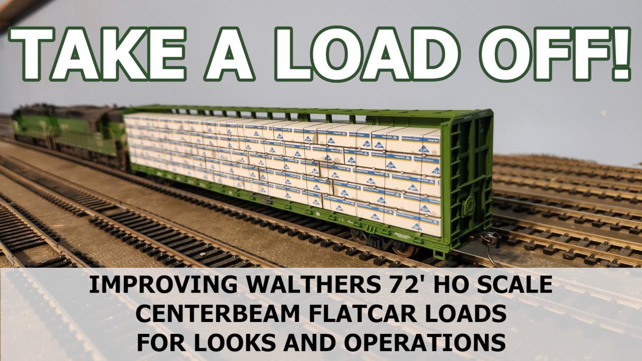 Improving Walthers 72' Centerbeam Flatcar lumber Loads for Model Railroad Operations & Appearance