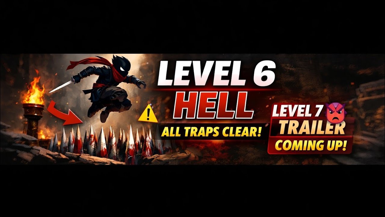 Ninja Arashi Level 6 Full Gameplay (No Damage) 😱 |Level 7 Trailer Ending |#ninjaarshi #mobilegaming 