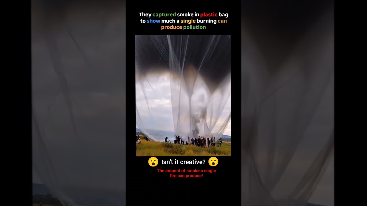 How much smoke can a single fire produce? | #shorts #pollution #smoke #experiment #science #ideas