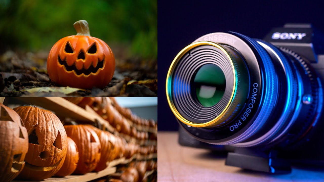 Swirly Bokeh Jack-O-Lanterns with the Lensbaby Twist 60 and ND Throttle Adapter