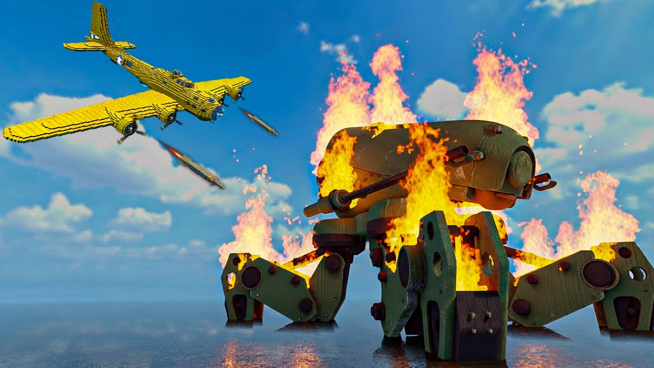 Airstrike vs Flamethrower Robot | Epic Battle | Teardown