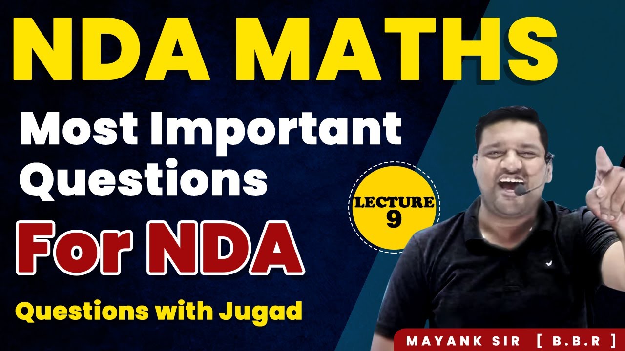 NDA Maths Most Important Questions | NDA Maths Preparation 2023 | NDA Maths | NDA Maths 2023