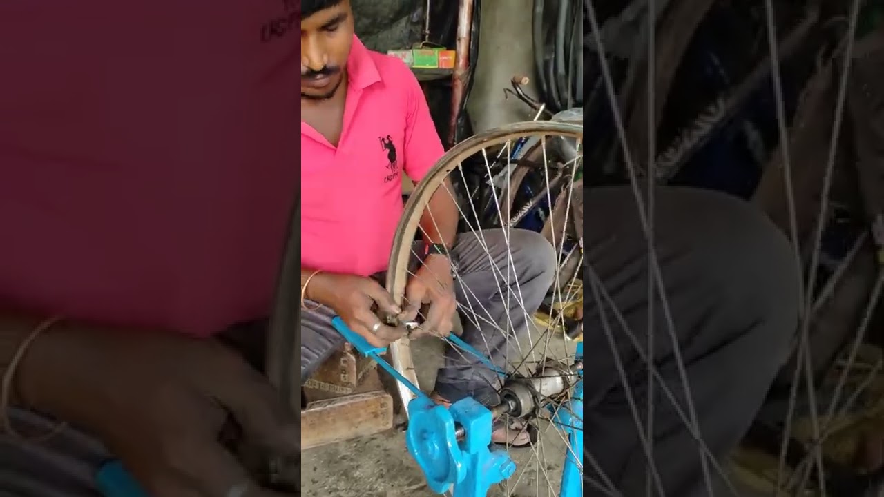 How to Repair up down bent bicycle rim#rim ripiyar