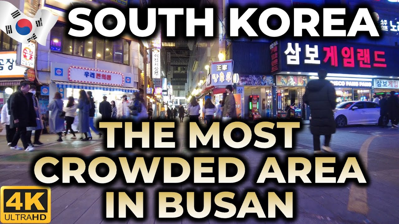 South Korea Tour : Seomyeon, Tourist attraction in busan (4K Walking tour)