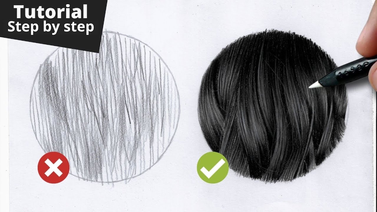 EASY METHOD: How to Draw Realistic Hair | Step by Step