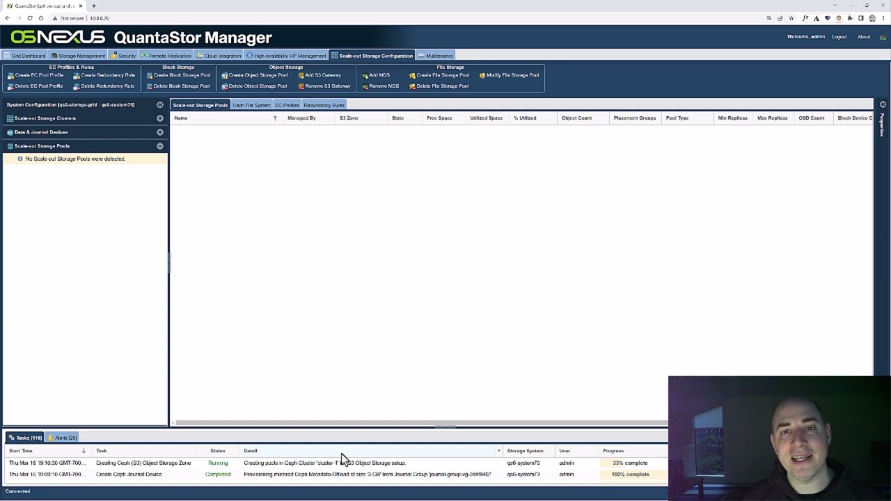 QuantaStor 6: Deploying a Ceph-based S3 Object Storage Cluster in minutes.