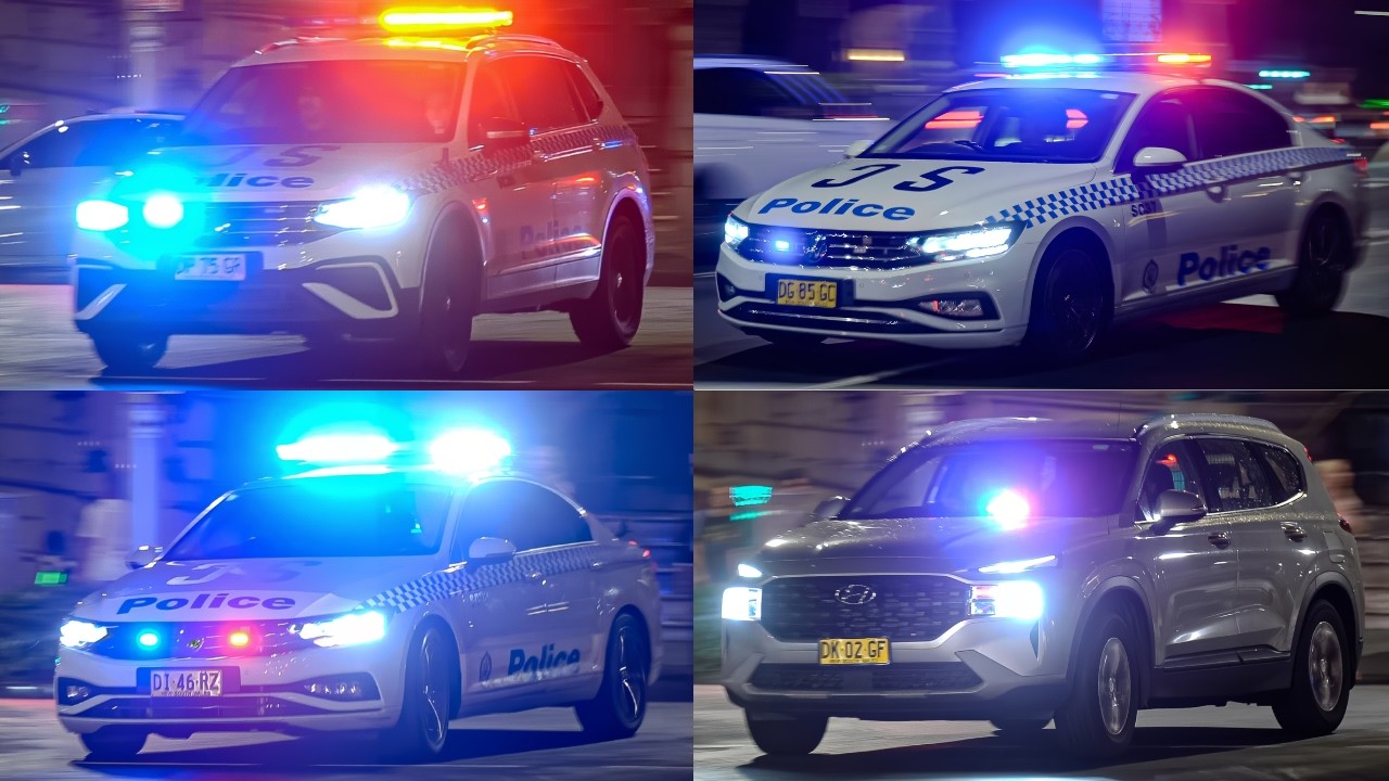 ⁴ᴷ *COPS RUSHING TO SCENE* [NSWPF] - 6 Police Cars CODE RED to SERIOUS incident
