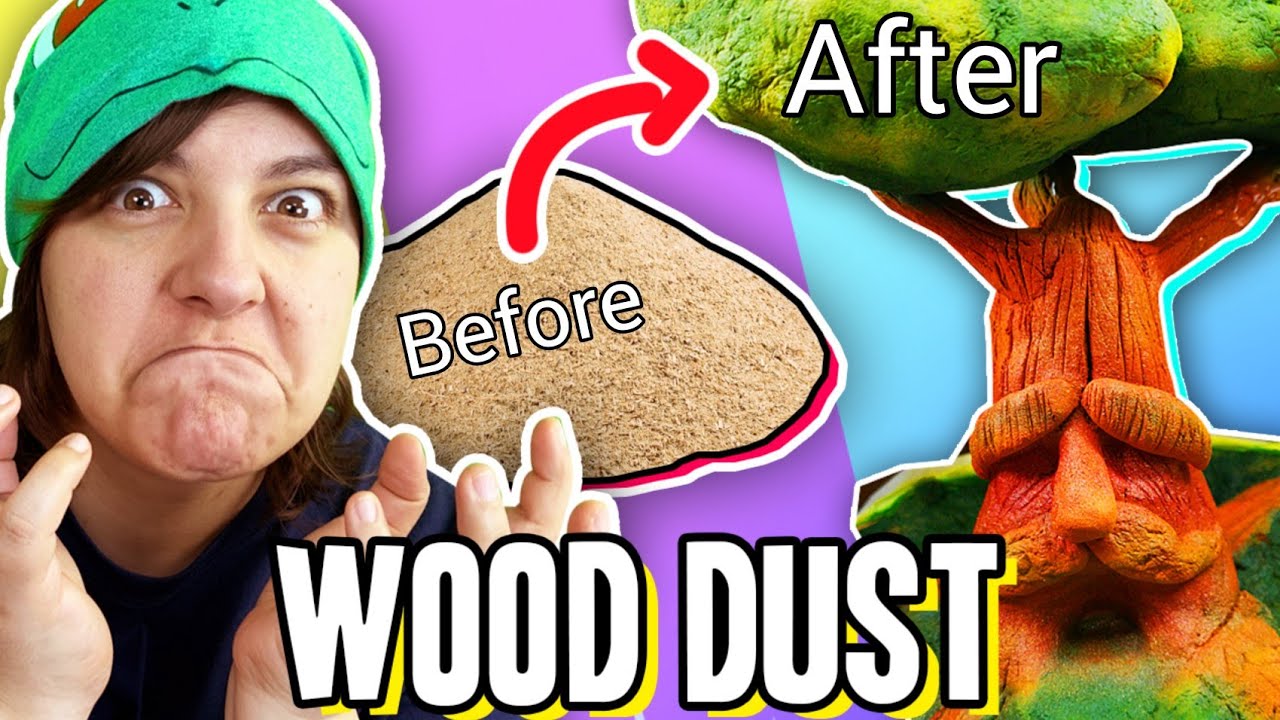 FRUSTRATING!! TRYING TO Make a Sculpture Out of Wood Dust Clay #teamtrees craft challenge