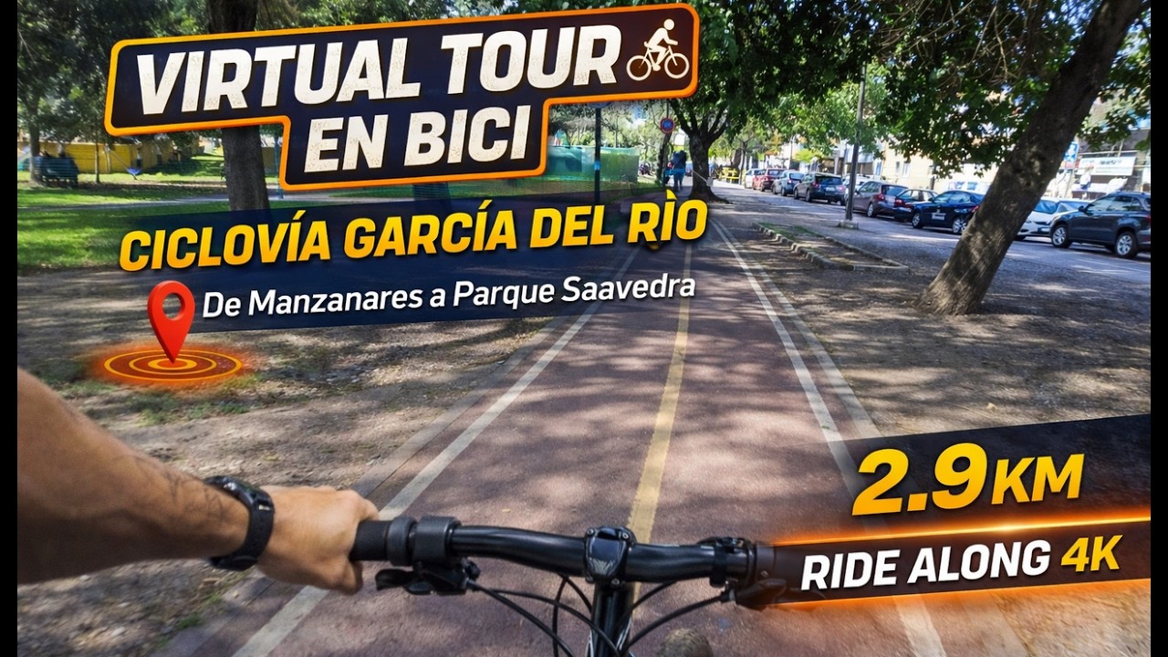 Buenos Aires Bike Ride 🚴 García del Río Bike Path | Parque Saavedra 4K