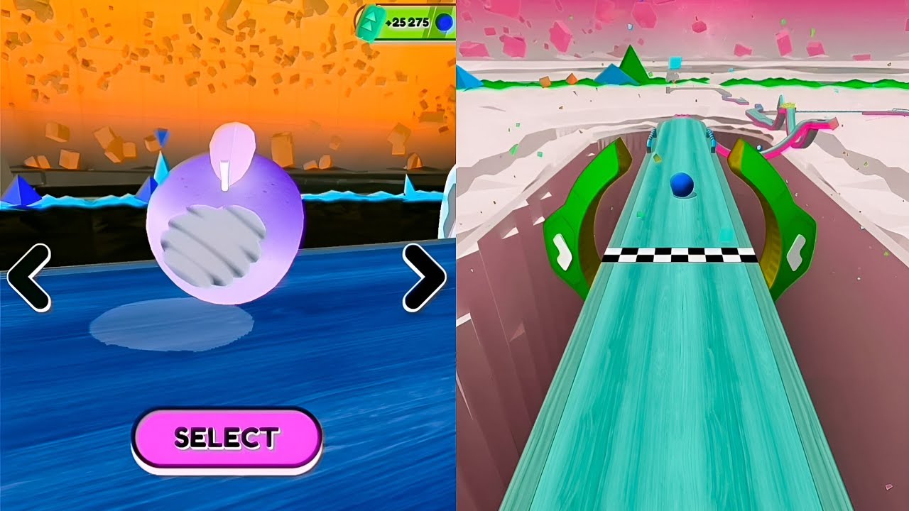 🍏🔪🍎Going Balls Vs Reversed Video SpeedRun Gameplay NEW UPDATE (Part 1832)