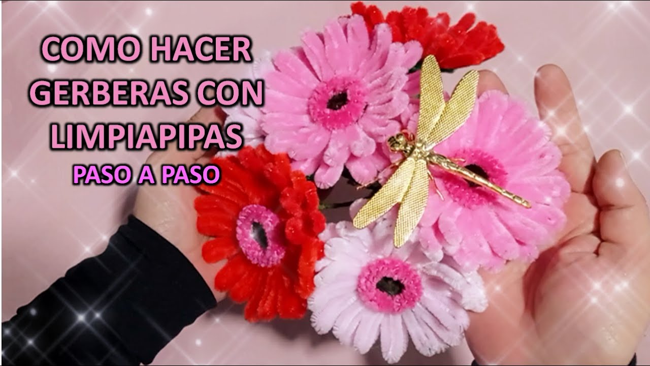 🌺COMO HACER FLORES DE GERBERA CON LIMPIAPIPAS | PIPE CLEANER FLOWERS DIY