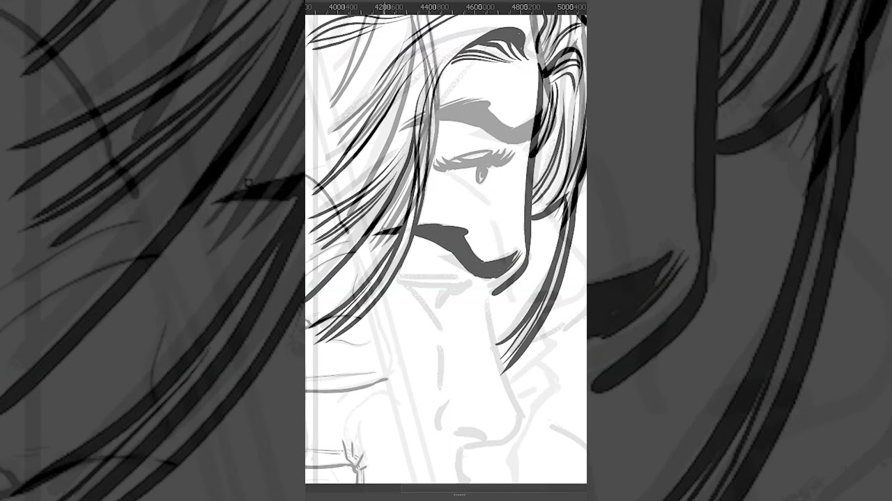 Process: DIGITAL INKING of a COMIC  BOOK page.