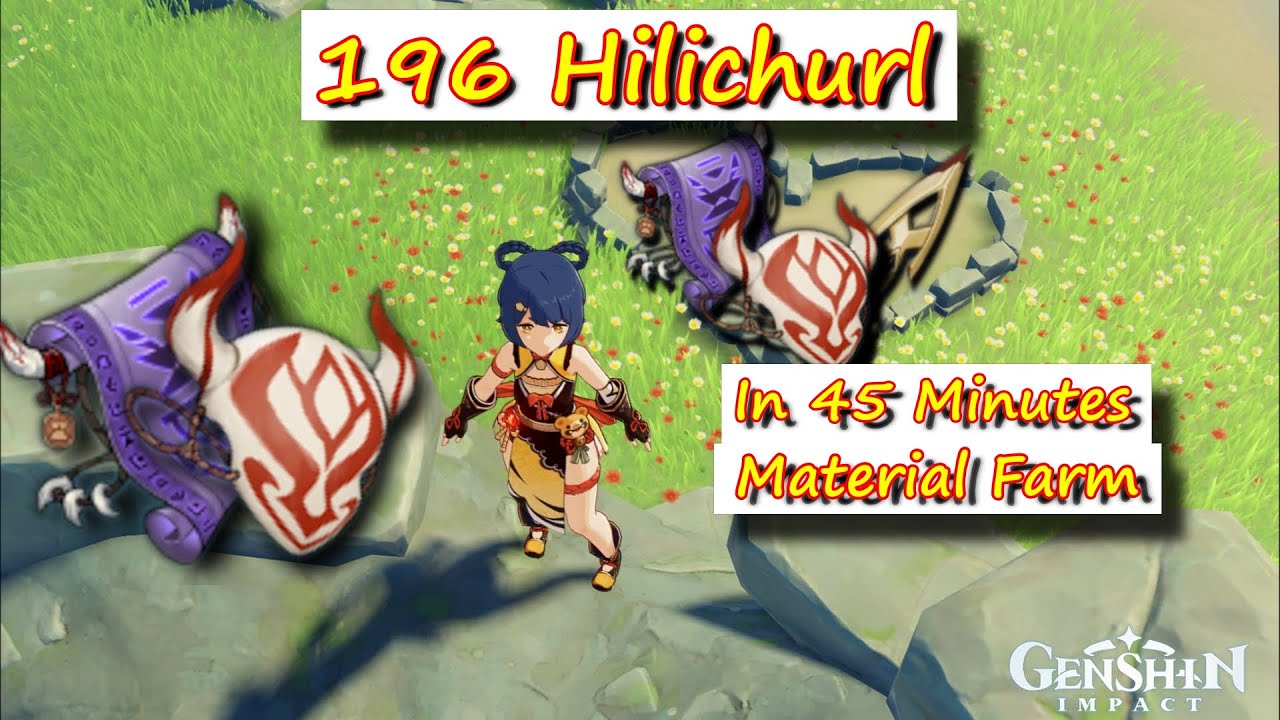 196 Hilichurls in 45 Minutes Mondstadt Region Material Farm | Genshin Impact