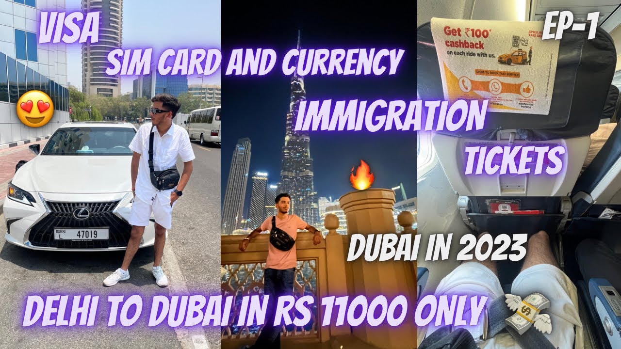 Delhi To Dubai in Only Rs11999/- | Visa | Immigration | SimCard | Metro in 2023 | Dubai travel guide