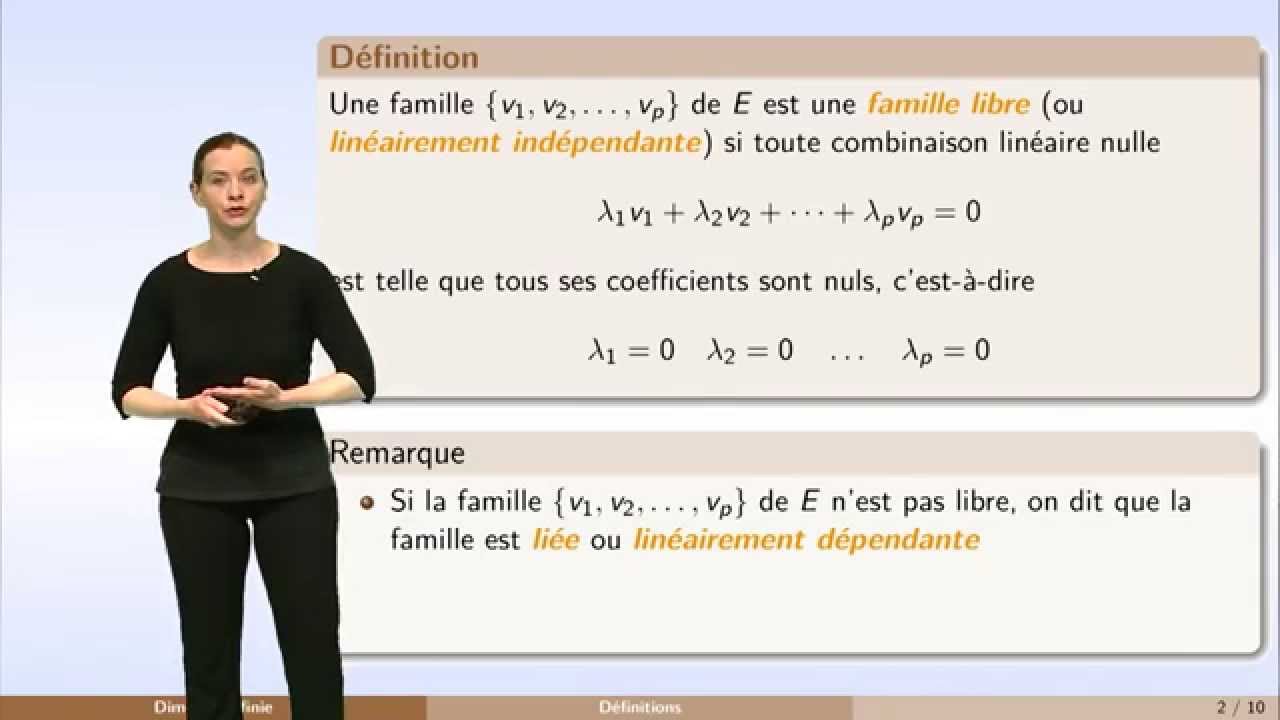 Dimension finie - partie 1 : famille libre