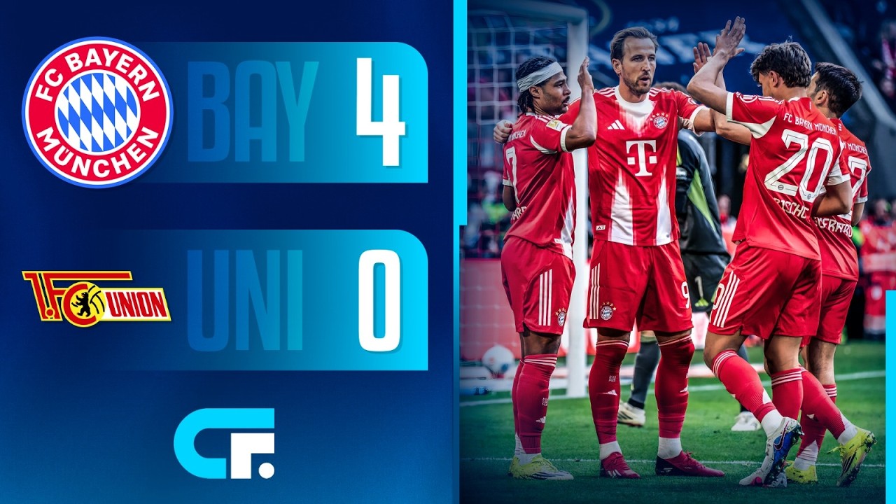 ✅ El BAYERN M&Uacute;NICH de LUIS D&Iacute;AZ VAPULE&Oacute; 4-0 al UNION BERL&Iacute;N por la BUNDESLIGA