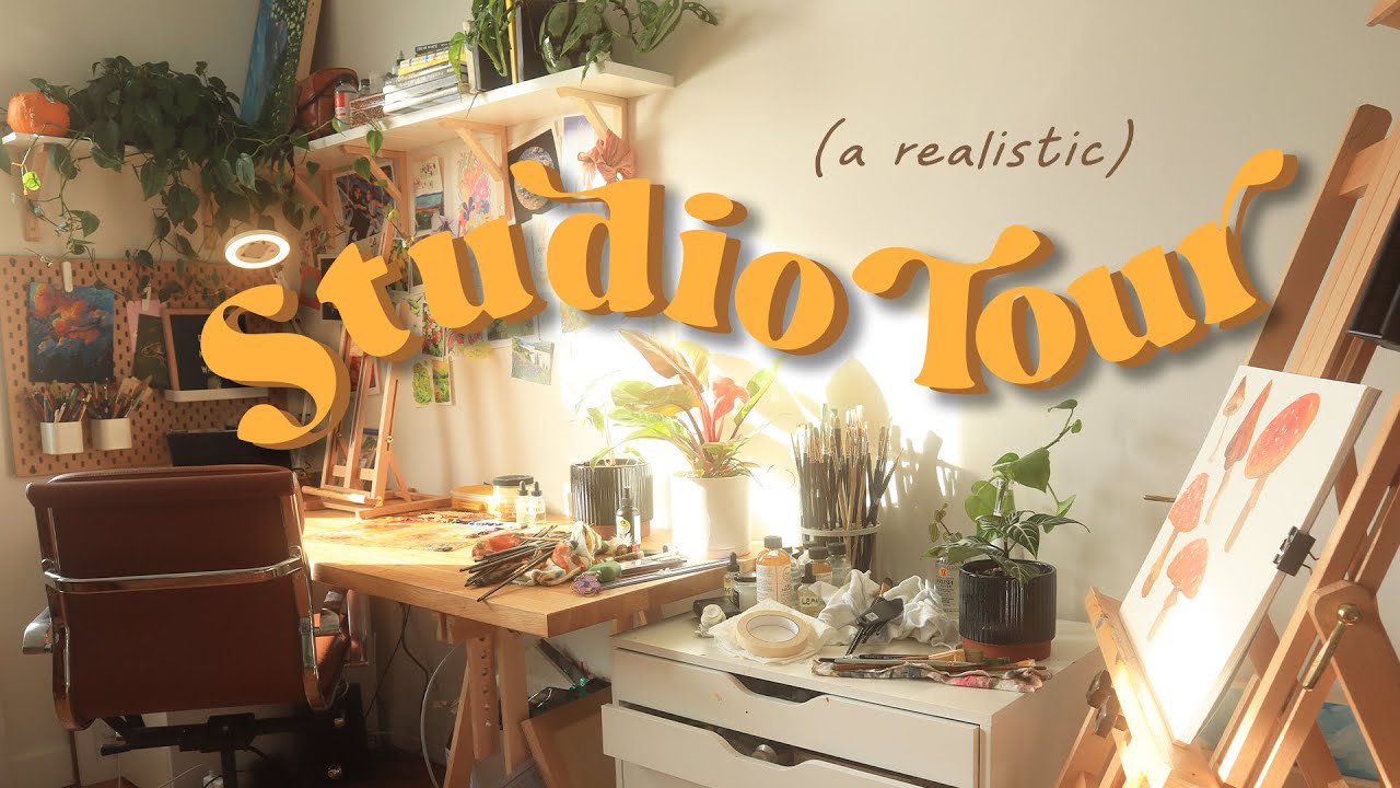 Realistic art studio tour (aka I didn't clean it before and also it's my living room)
