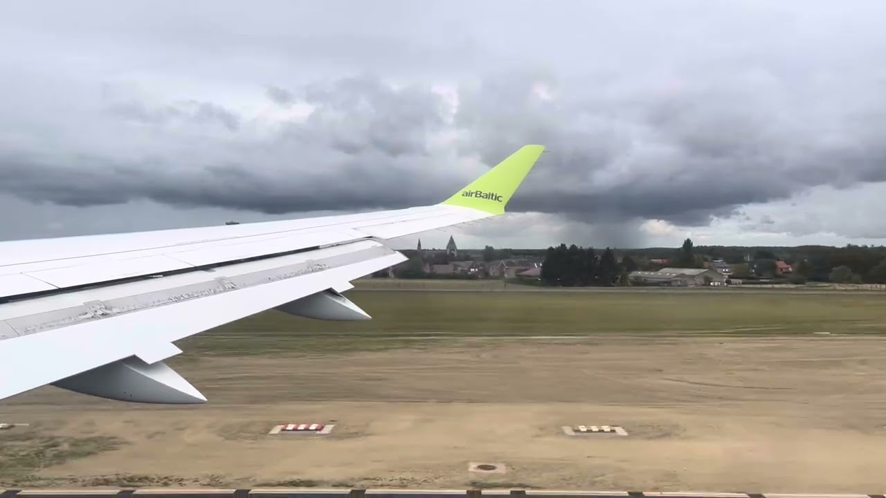 Landing | airBaltic A220 for Brussels Airlines | Brussels Airport | SN2064 from Edinburgh | 21.09.25