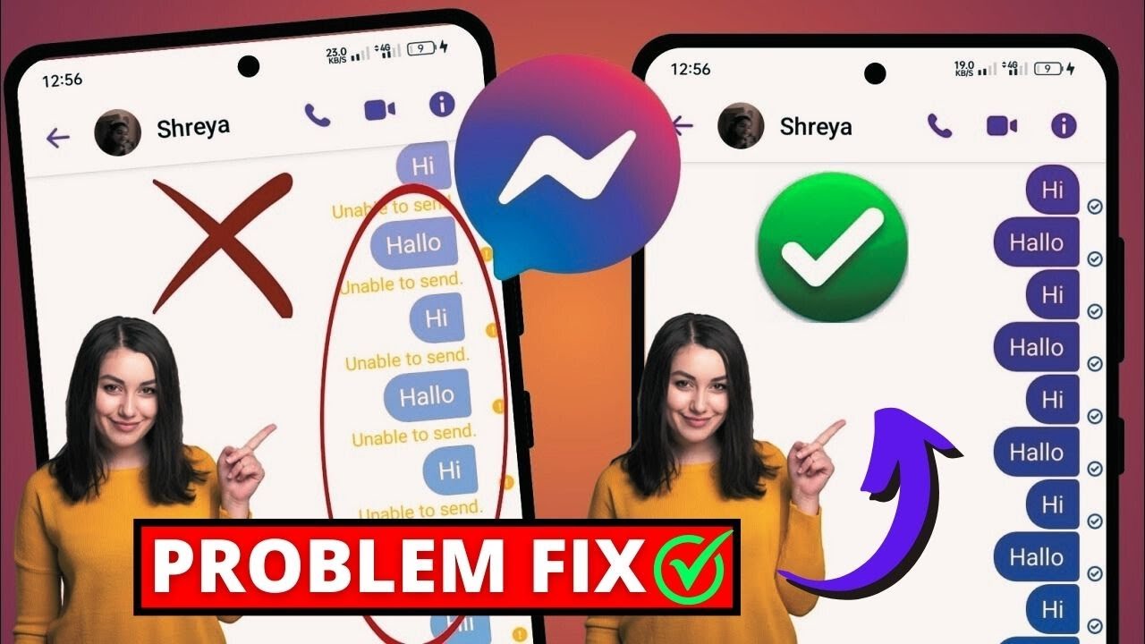 How To Fix Messenger Couldn't send the message problems | Couldn't send message in Messenger