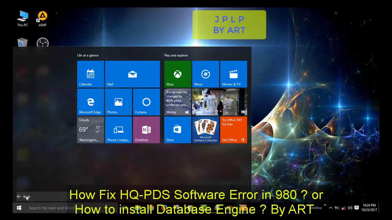 How to install HQ-PDS  ( 980 ) ? How to fix  error or Install Database Engine ? Automatic Jacquard