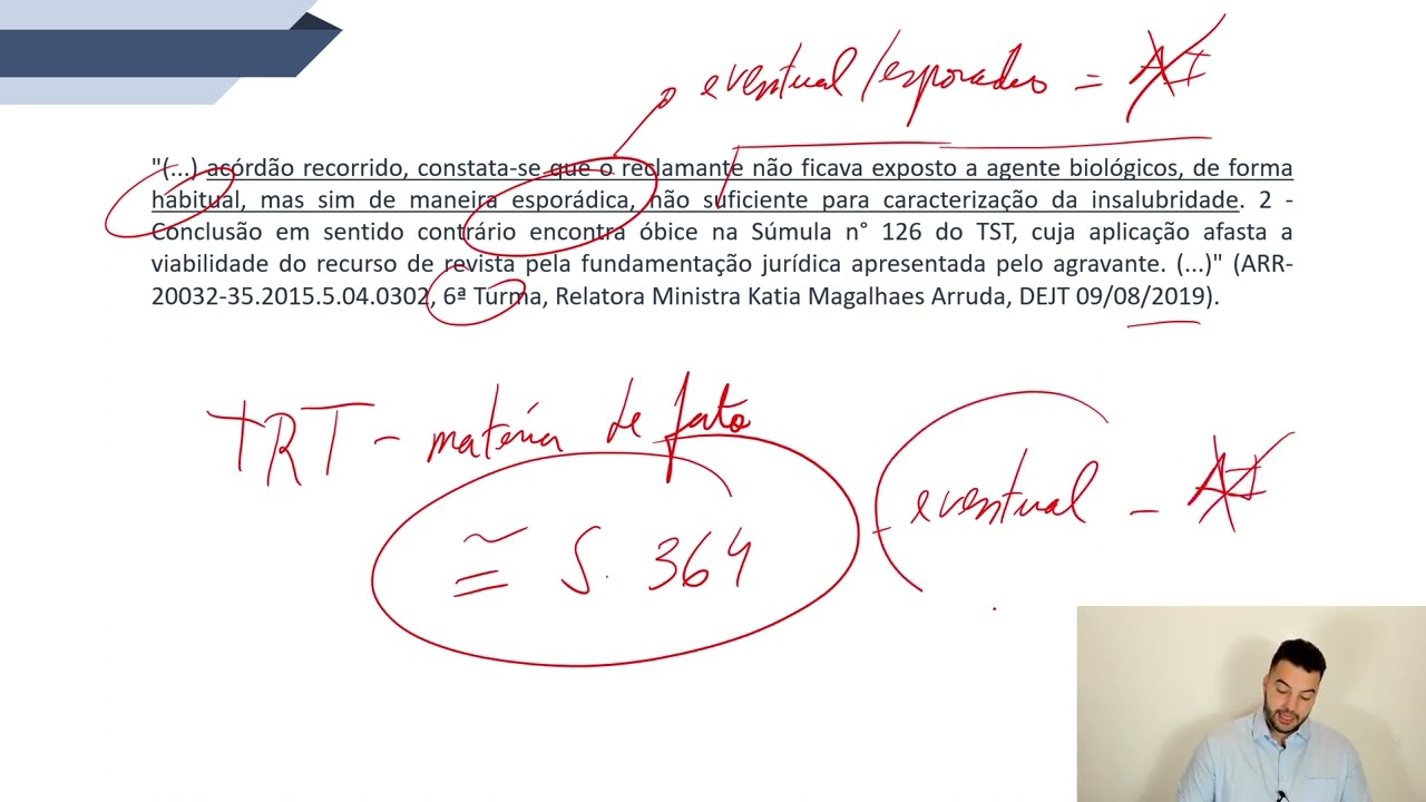 Súmula 47 TST - adicional de insalubridade contato intermitente permanente e eventual