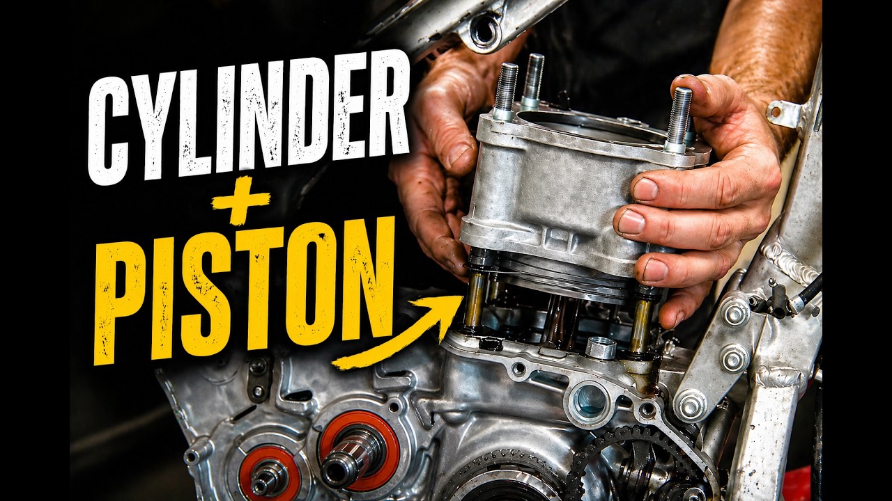DIRT BIKE _ Cylinder and Piston Replacement / service CRF 250 450 R - parts / tools in description