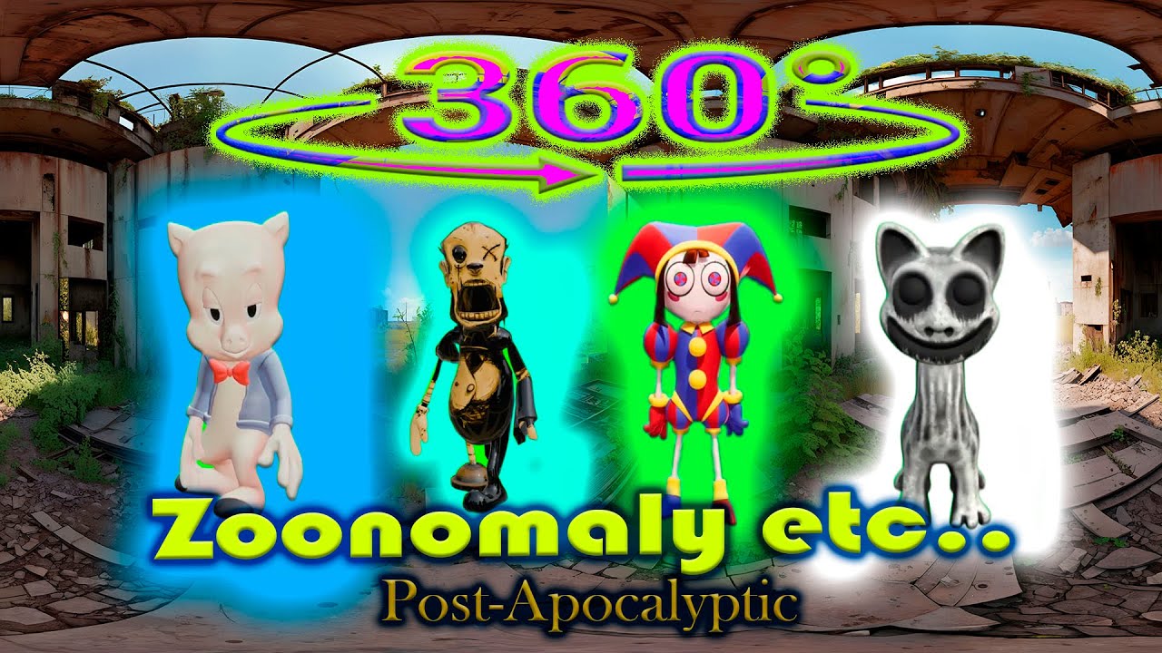💢360&ordm; VR Post-Apocalyptic.Pomni.Zoonomaly.Porky Pig.Piper BATIM.Luffy Gear.