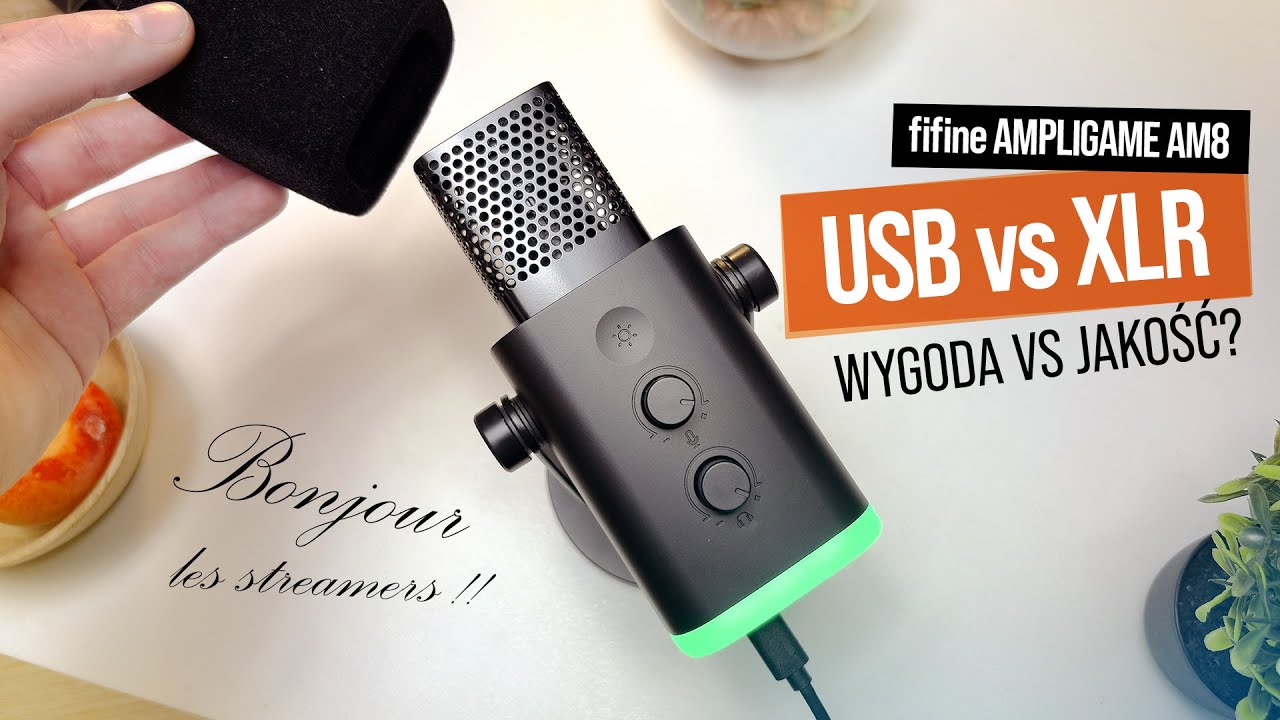 FIFINE AMPLIGAME AM8 – jeden z najlepszych mikrofonów USB/XLR do streamingu? RECENZJA 😯