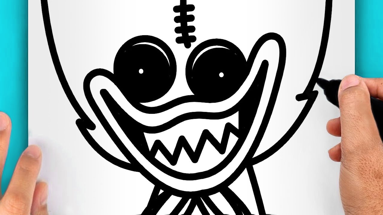 DISEGNI FACILI DA FARE | COME DISEGNARE HUGGY WUGGY FACILE (VIDEO DI DISEGNI)