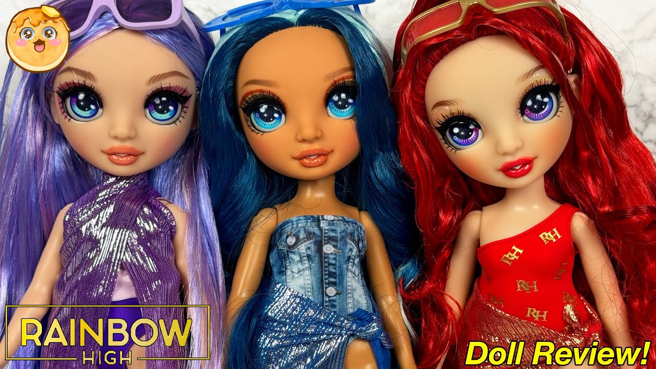 Poly and Nylon? Rainbow High Swim and Style Violet, Skyler, & Ruby Dolls Full Unboxing + Review!