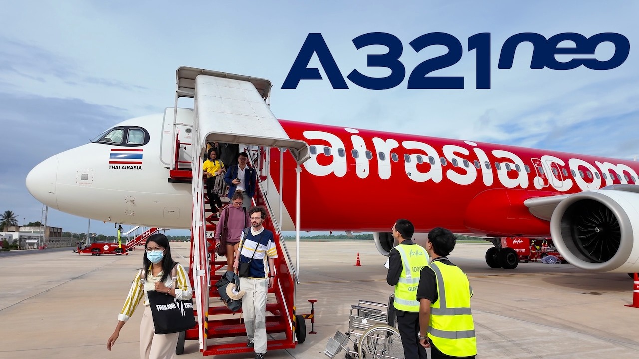 Air Asia Airbus A321 neo 🇹🇭Bangkok DMK   Surat Thani 🇹🇭 Full Flight Report Economy Class
