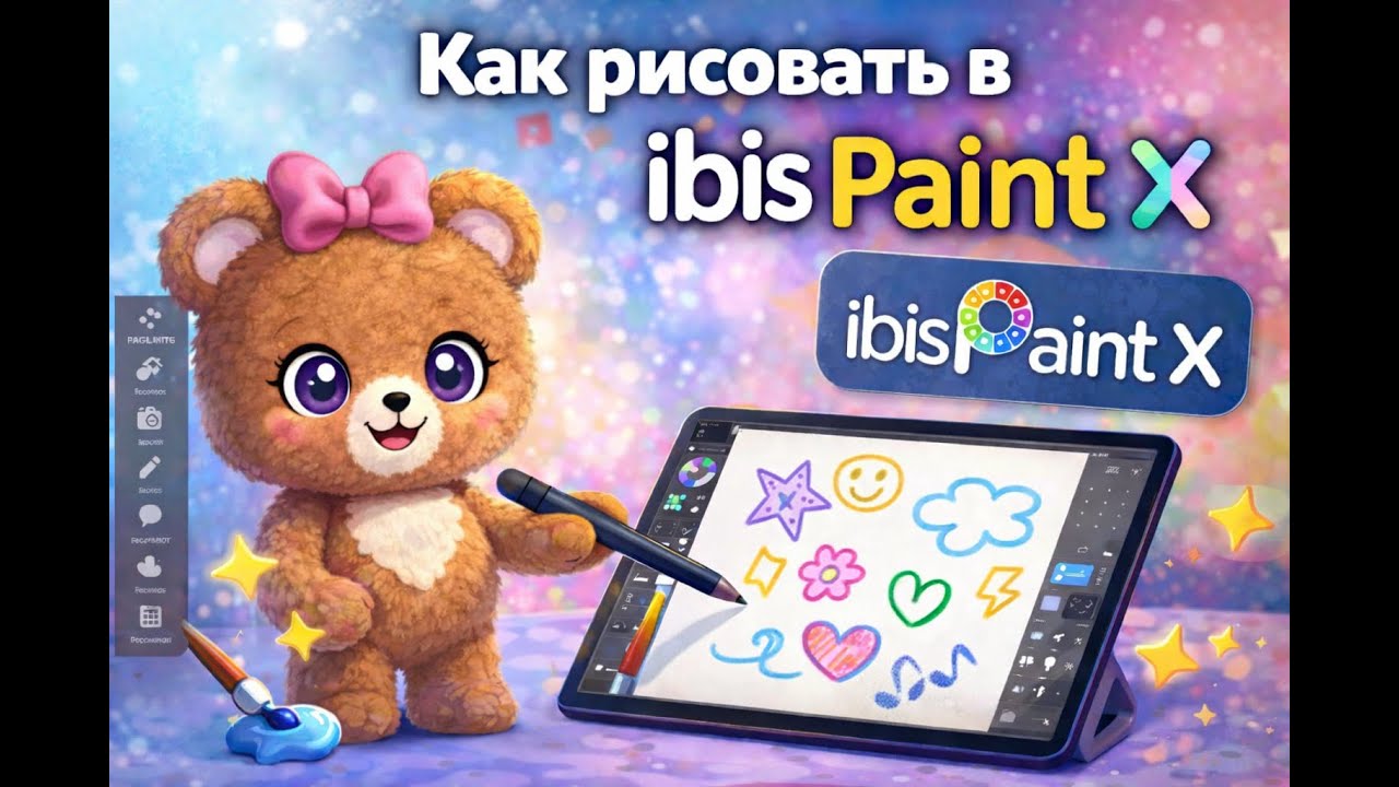 Показываю как рисовать в графическом редакторе ibis Paint X