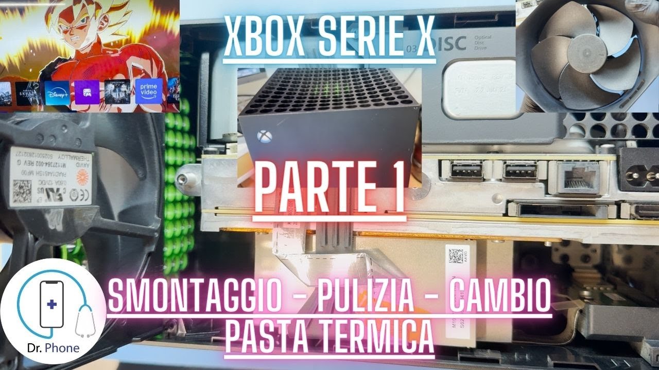 XBOX SERIE X SMONTAGGIO e MANUTENZIONE COMPLETA ventola, dissipatori e pasta termica - PARTE 1