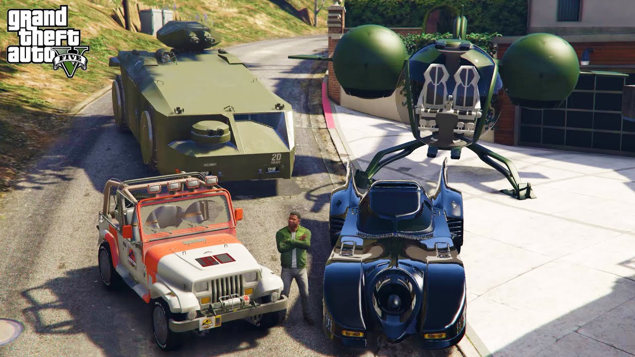 GTA 5 - Stealing Fictional Vehicles with Franklin! | (Real Life Cars) #57