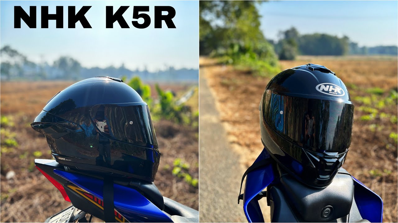 My all new glossy black helmet NHK K5R || unboxing and review
