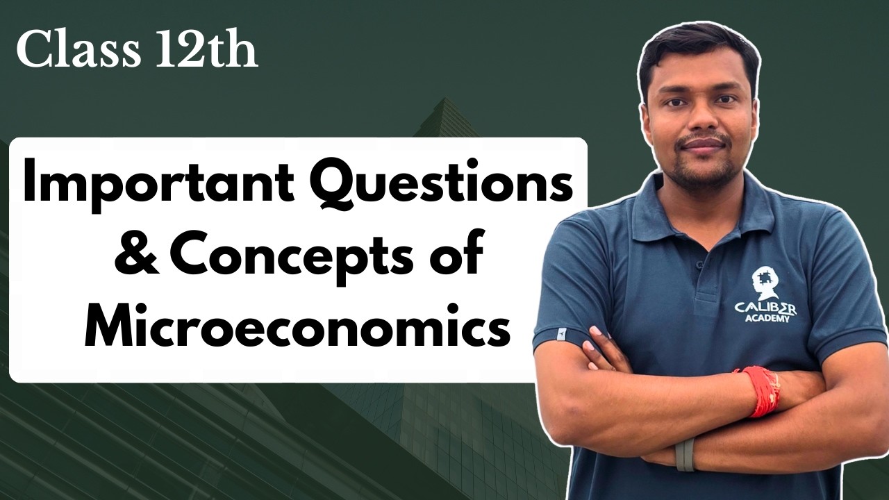 Important Questions & Concepts Of Microeconomics | Class 12th | By Akhilesh Sir | Caliber Academy