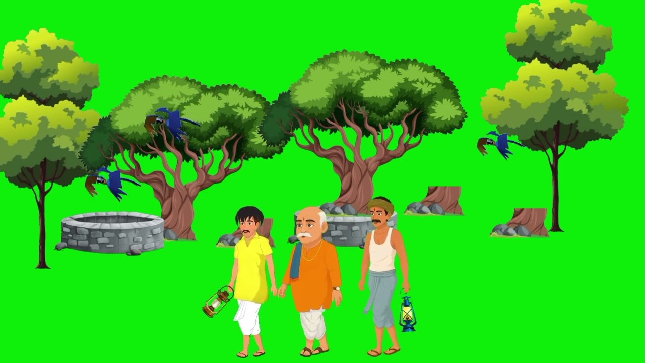 घनिष्ट 3मित्र जंगल/Green Screen Baggrund/Youtube green Screen caratar 