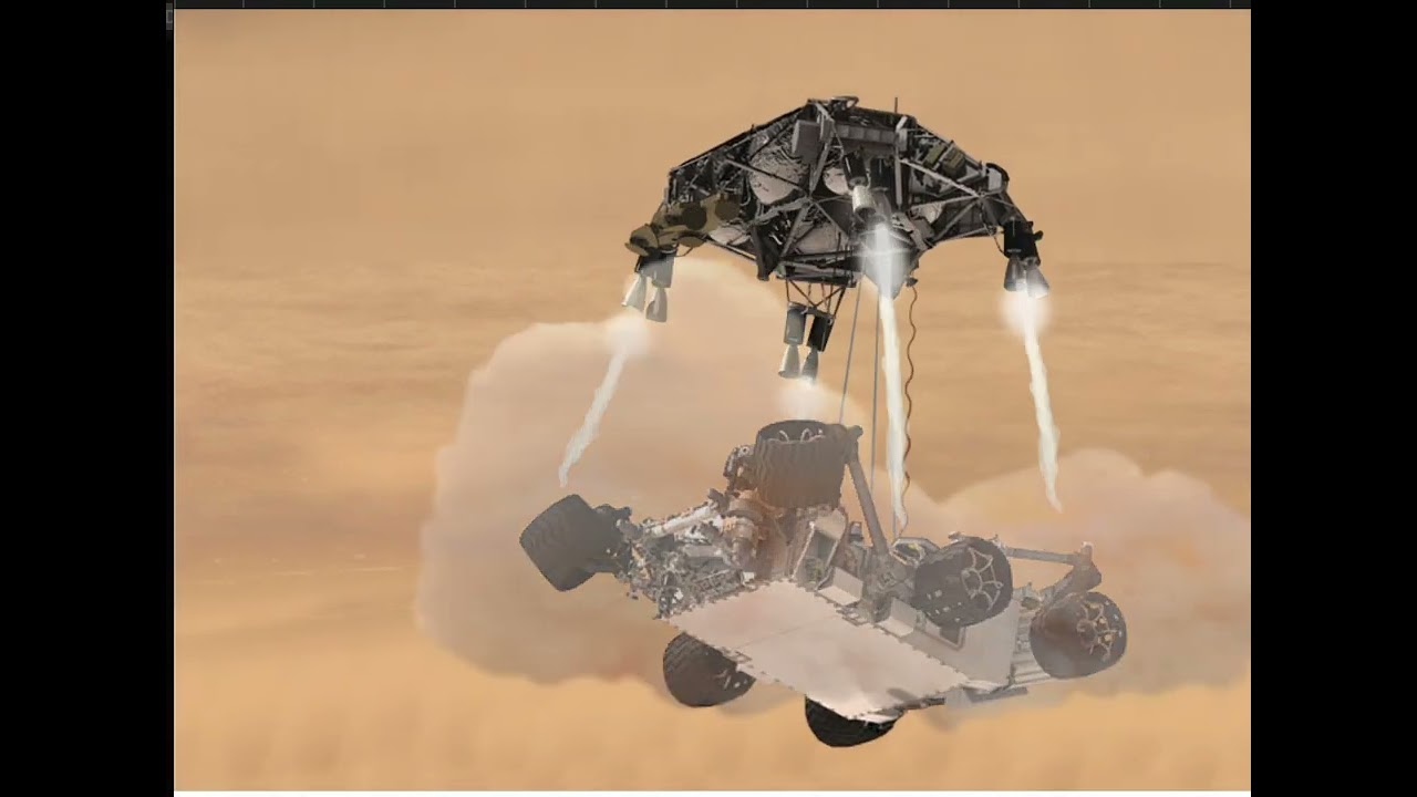 Mars Curiosity rover lander animated infographic